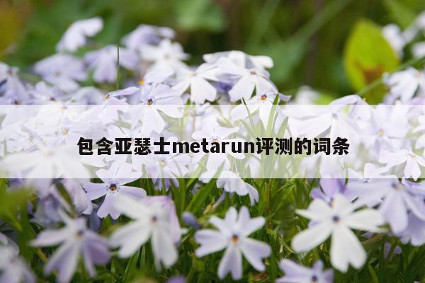 包含亚瑟士metarun评测的词条