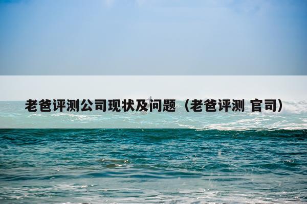 老爸评测公司现状及问题（老爸评测 官司）