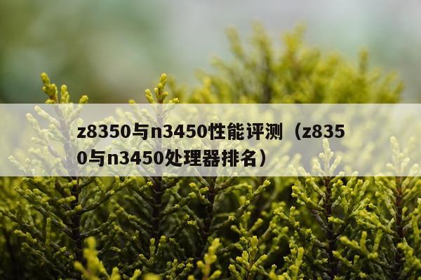 z8350与n3450性能评测（z8350与n3450处理器排名）