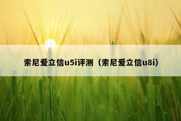 索尼爱立信u5i评测（索尼爱立信u8i）