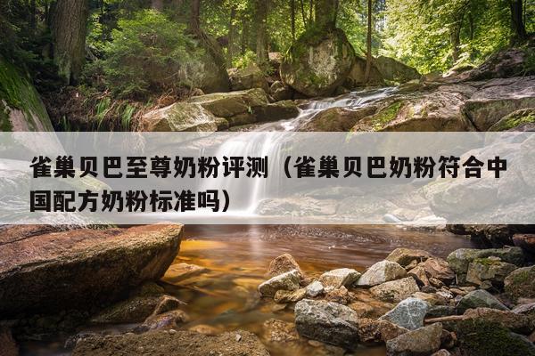 雀巢贝巴至尊奶粉评测（雀巢贝巴奶粉符合中国配方奶粉标准吗）