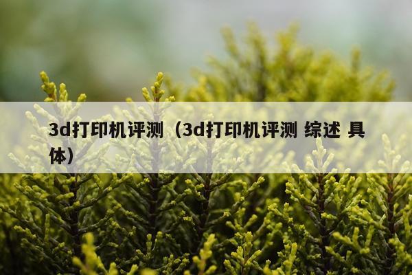 3d打印机评测（3d打印机评测 综述 具体）
