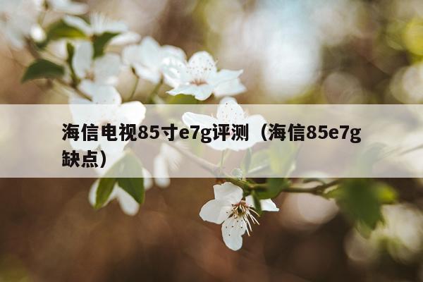 海信电视85寸e7g评测（海信85e7g缺点）