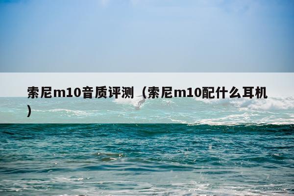 索尼m10音质评测（索尼m10配什么耳机）