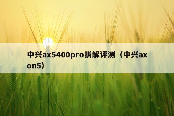 中兴ax5400pro拆解评测（中兴axon5）