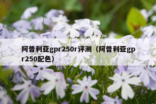 阿普利亚gpr250r评测（阿普利亚gpr250配色）