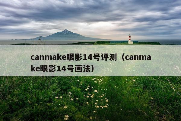 canmake眼影14号评测（canmake眼影14号画法）