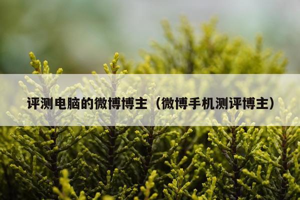 评测电脑的微博博主（微博手机测评博主）