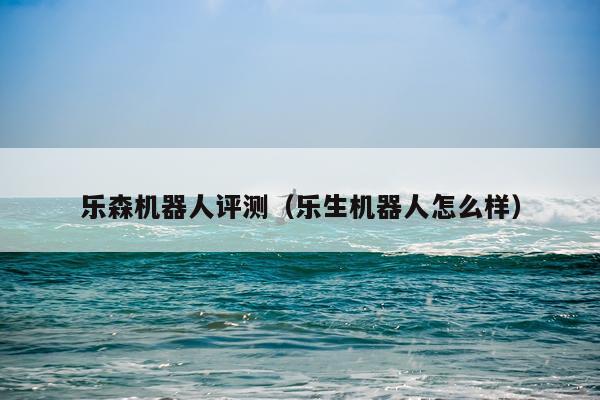 乐森机器人评测（乐生机器人怎么样）
