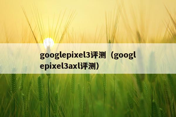 googlepixel3评测（googlepixel3axl评测）