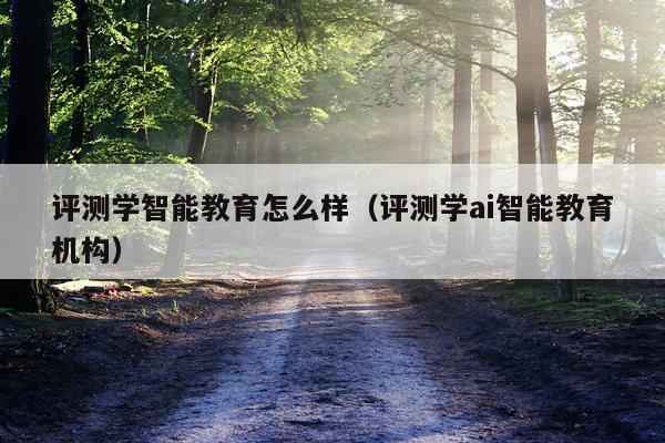 评测学智能教育怎么样（评测学ai智能教育机构）