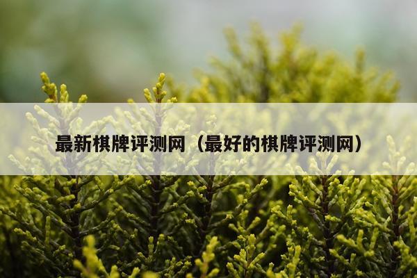 最新棋牌评测网（最好的棋牌评测网）