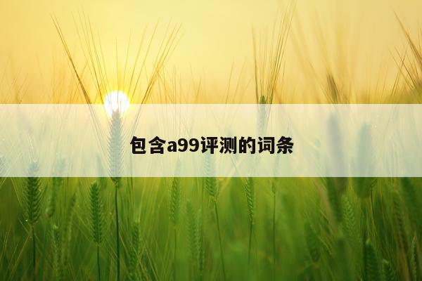 包含a99评测的词条