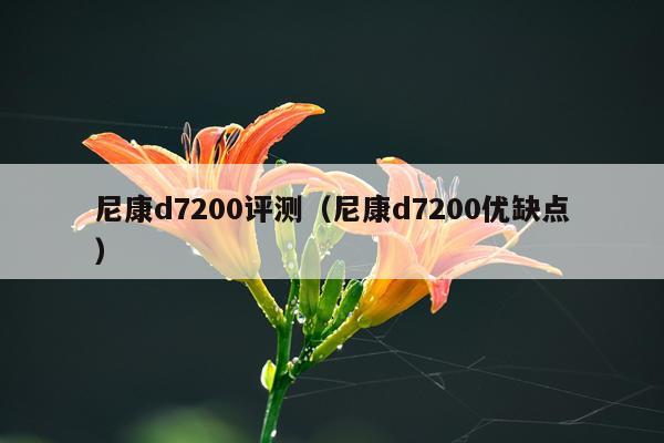 尼康d7200评测（尼康d7200优缺点）
