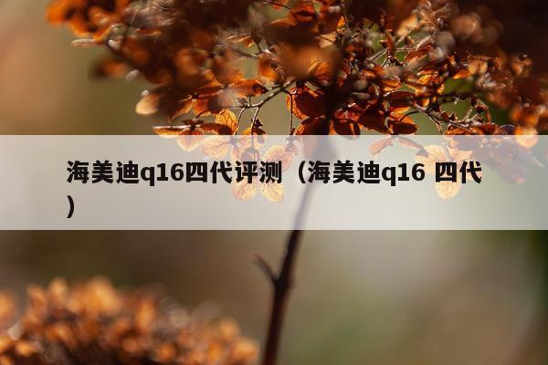 海美迪q16四代评测（海美迪q16 四代）