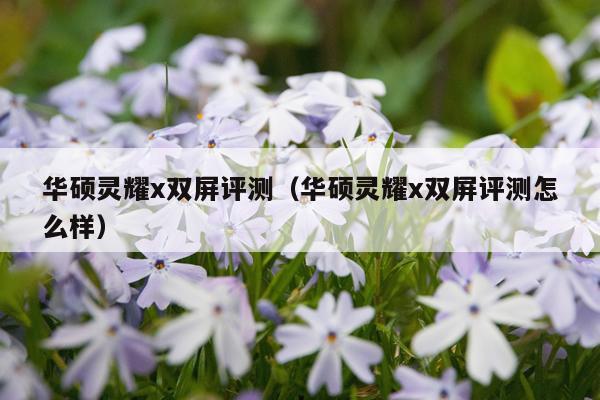 华硕灵耀x双屏评测（华硕灵耀x双屏评测怎么样）