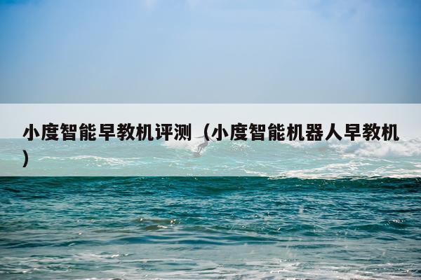 小度智能早教机评测（小度智能机器人早教机）
