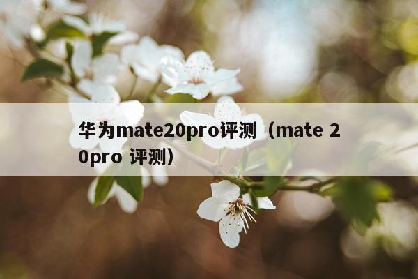 华为mate20pro评测（mate 20pro 评测）