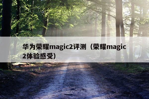 华为荣耀magic2评测（荣耀magic2体验感受）