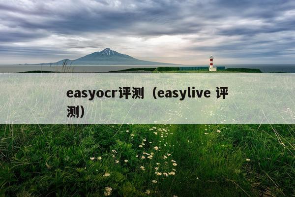 easyocr评测（easylive 评测）
