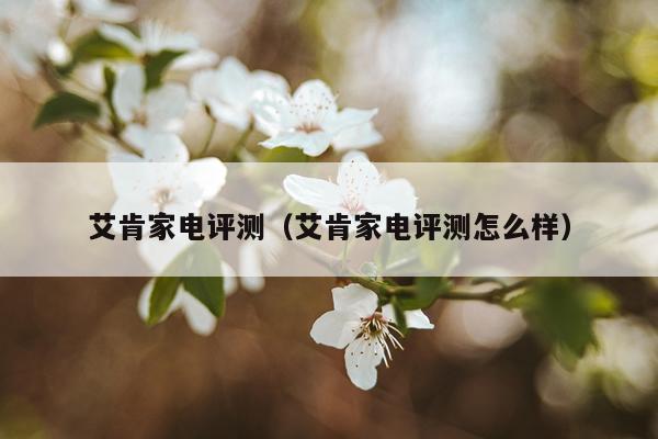 艾肯家电评测（艾肯家电评测怎么样）