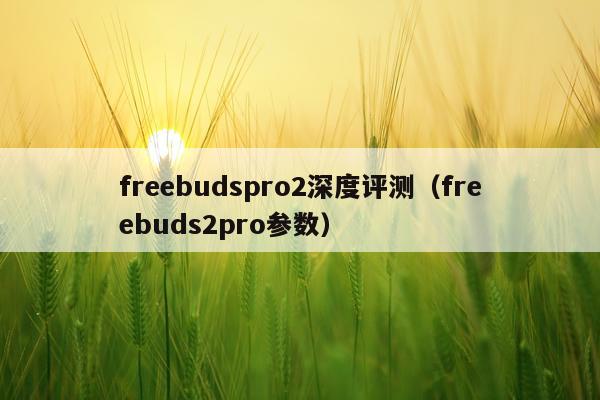 freebudspro2深度评测（freebuds2pro参数）