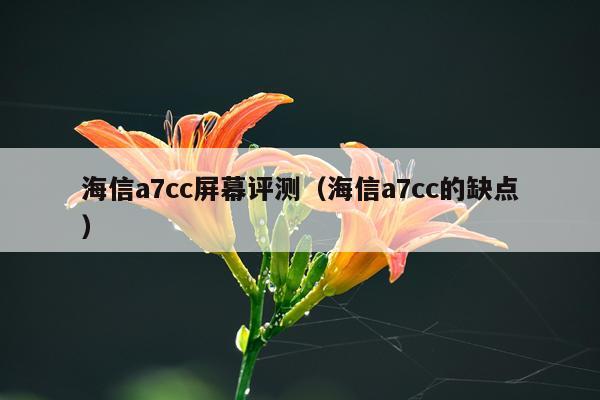 海信a7cc屏幕评测（海信a7cc的缺点）