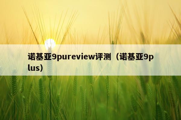 诺基亚9pureview评测（诺基亚9plus）