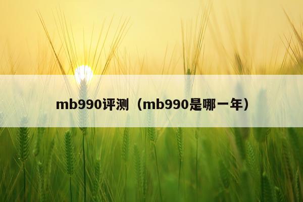 mb990评测（mb990是哪一年）