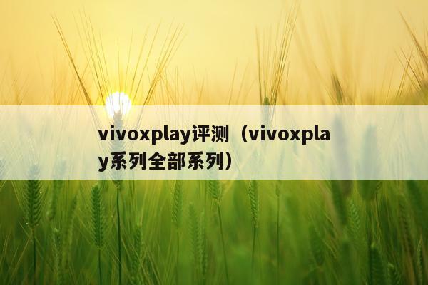 vivoxplay评测（vivoxplay系列全部系列）