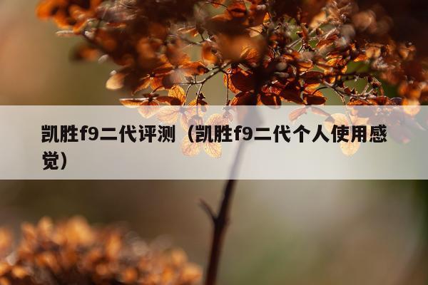 凯胜f9二代评测（凯胜f9二代个人使用感觉）