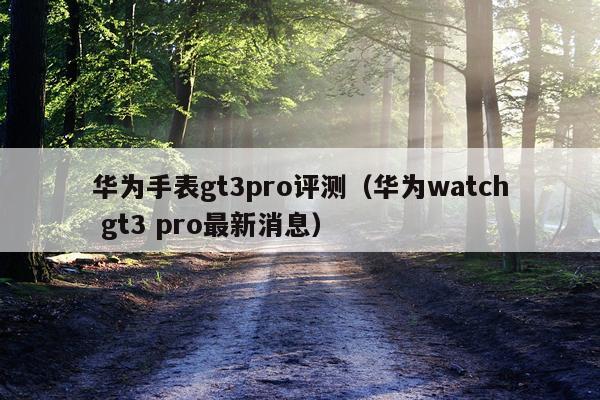 华为手表gt3pro评测（华为watch gt3 pro最新消息）