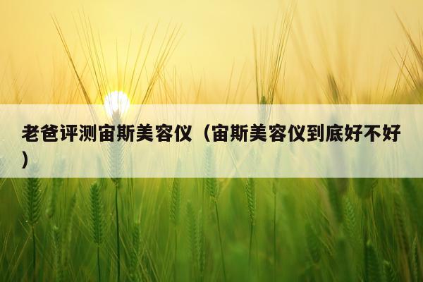 老爸评测宙斯美容仪（宙斯美容仪到底好不好）