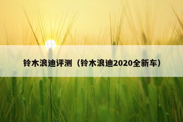 铃木浪迪评测（铃木浪迪2020全新车）