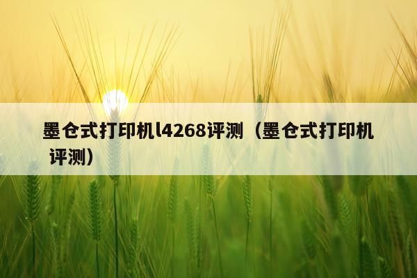 墨仓式打印机l4268评测（墨仓式打印机 评测）