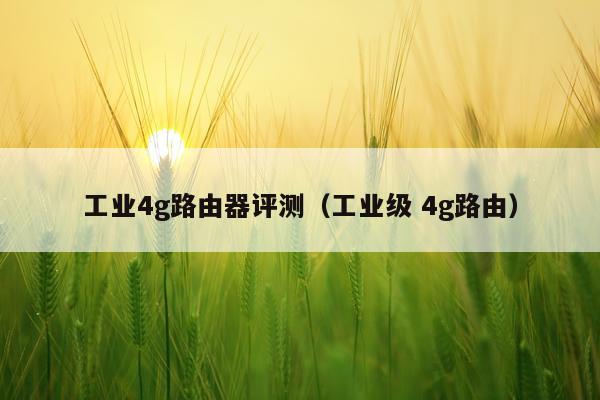 工业4g路由器评测（工业级 4g路由）